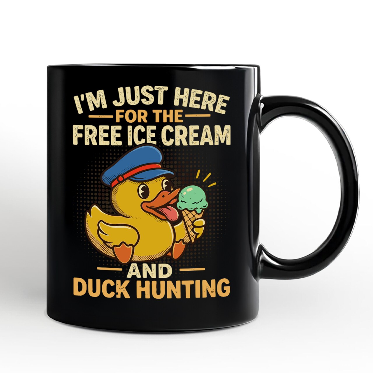 Funny Resin Duck Cruise Mug, Ice Cream And Duck Hunter Vacation Gift